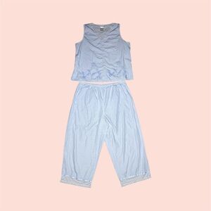 Blue Pinstripe Pajama Set
